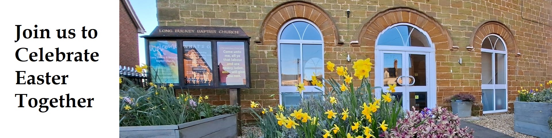 Main Easter Celebration at 10.45 or Easter Communion Communion at 8:30 with breakfast afterwards